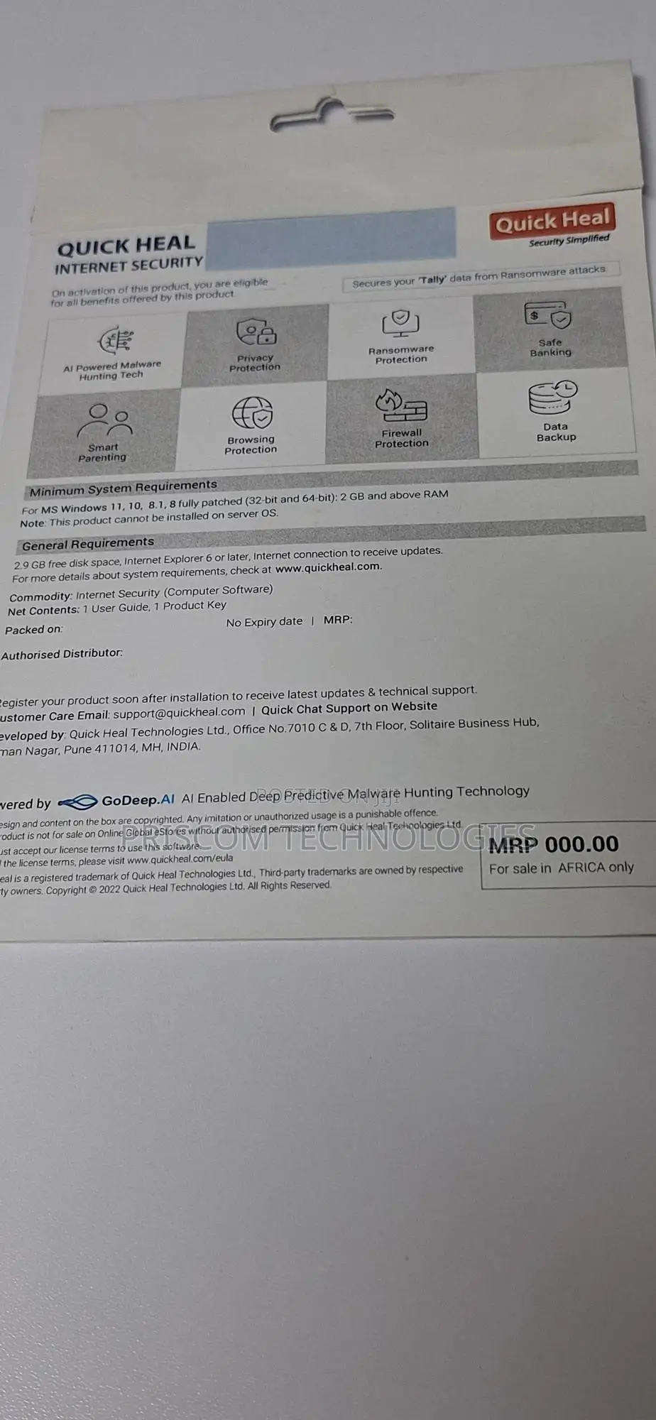 Quick Heal Internet Security -5 Users 1 Year Subscription