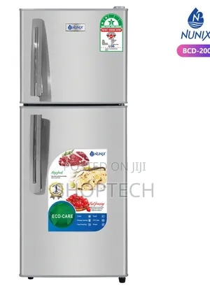 Nunix Double Door Refrigerator With Handles 210 Litres