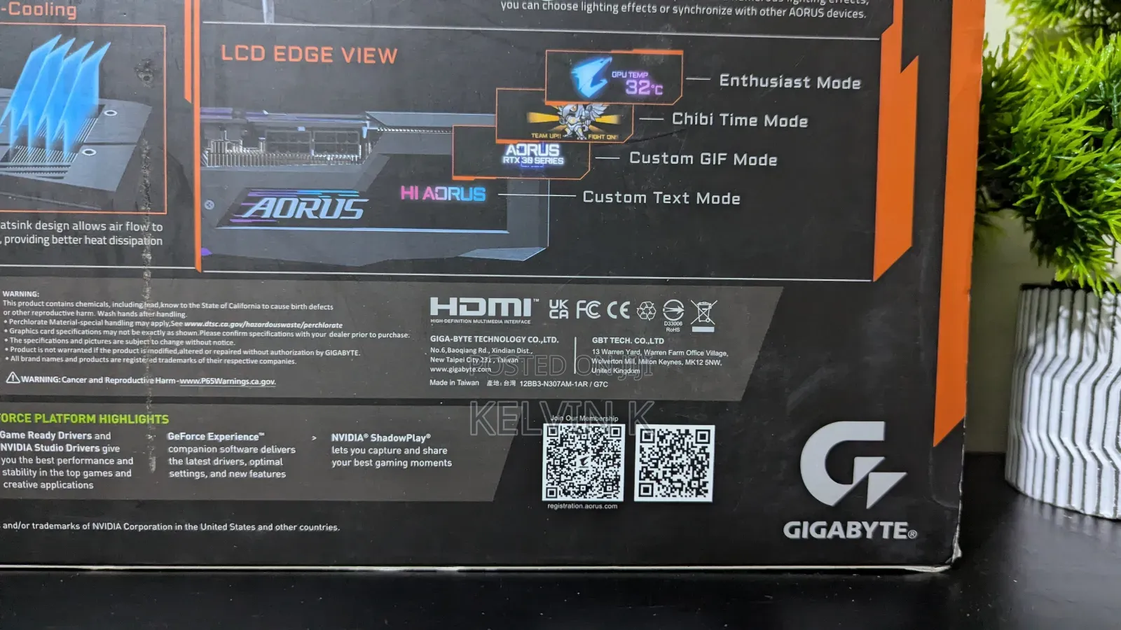 Aorus Master RTX 3070 8gb Gaming Graphics Card Gpu