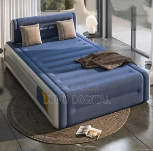 Double King-size Inflatable Bed Has Electric Pump. 4*6
