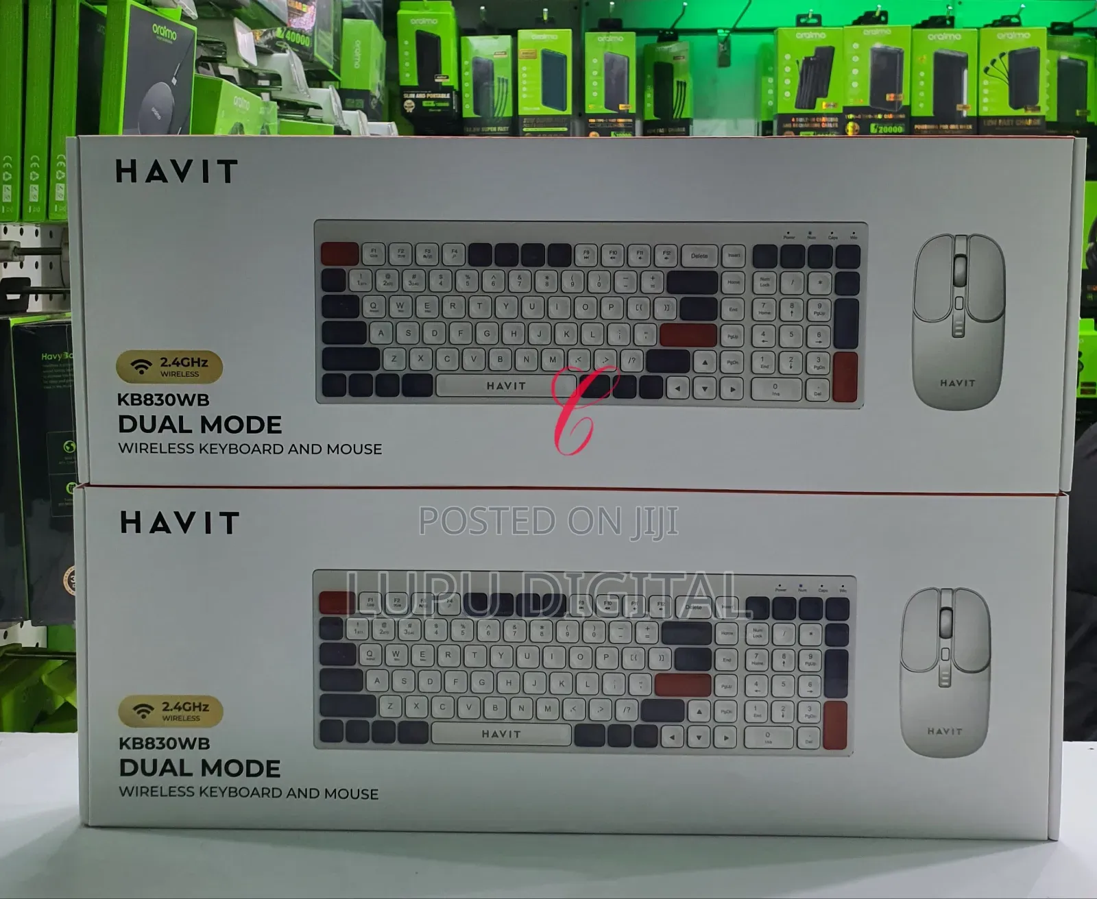 Dual Mode Rechargeable Wireless Keyboard and Mouse Havit