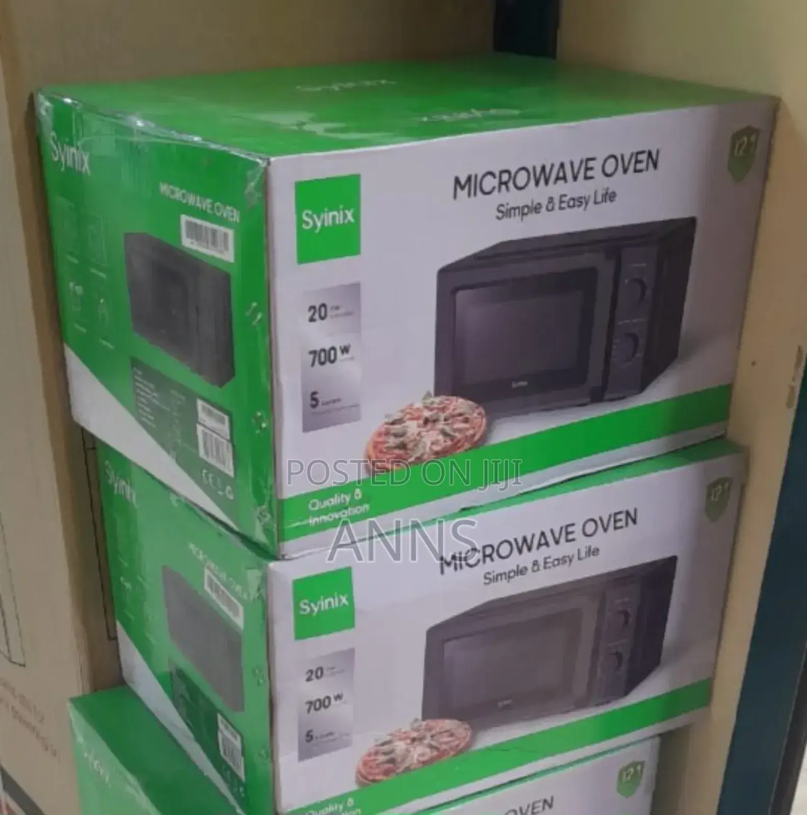 Syinix Manual 20L Black Microwave Oven
