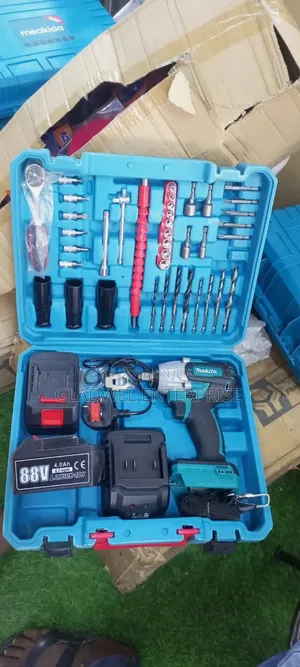 Rechargeable Cordless Impact Wrench Drill With Kit