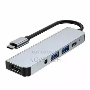 5-in-1 USB C Hub USB Type C to HDMI Pd Aux Usb3.0 Adapter