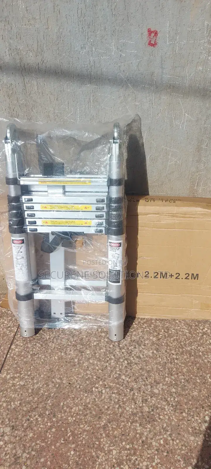 2.2m X 2.2m 14 Steps Double Telescopic Aluminium