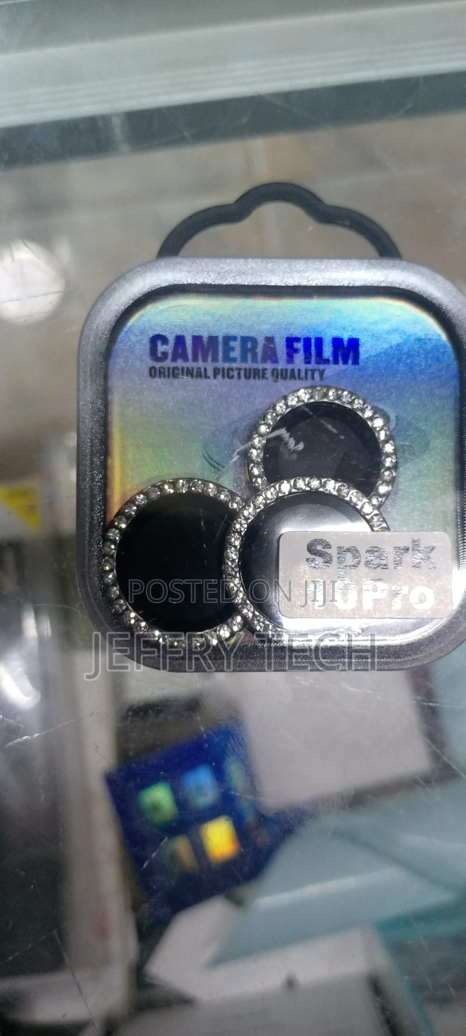 Glitter Bling Lens Protector for Tecno Spark 10 Pro-Silver