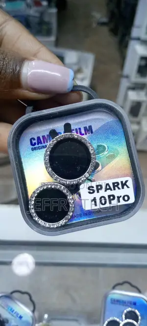 Glitter Bling Lens Protector for Tecno Spark 10 Pro-Silver