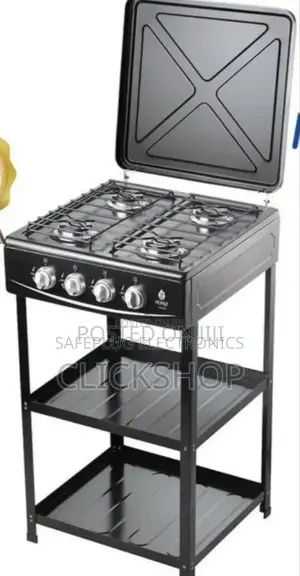 Nunix 4 Gas Burner Full Gas Cooker/ Shelves (1yr Warranty)