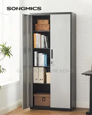 Cabinets:5 Tier Double Door Steel Storage Cabinet