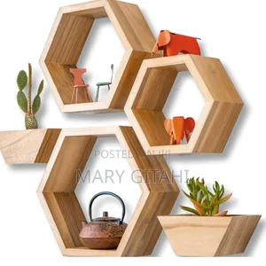 *5 in 1 Floating Shelves Wooden Strong *