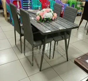 Glass Dinning Table and 4 Chairs
