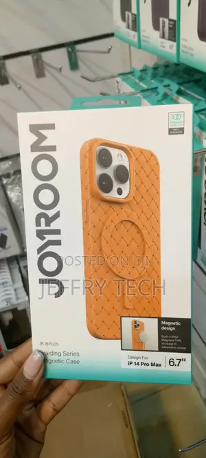 Joyroom Braided Magsafe Case for iPhone 14 Pro Max-Orange