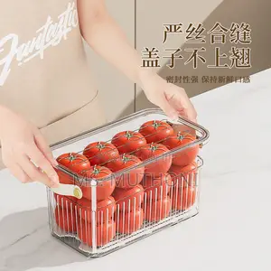 Stackable Acrylic Fridge Container With Small 2 Wheels