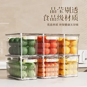 Stackable Acrylic Fridge Container With Small 2 Wheels