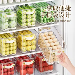 Stackable Acrylic Fridge Container With Small 2 Wheels