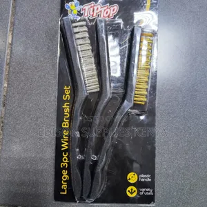 3pcs LARGE Wire Brush Set Steel Brass Nylon Cleaning Brush
