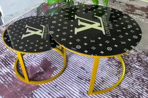 Glass Marble Effect Coffee Table
