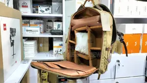 Waxed Canvas Leather Camera Bag Backpack 25L