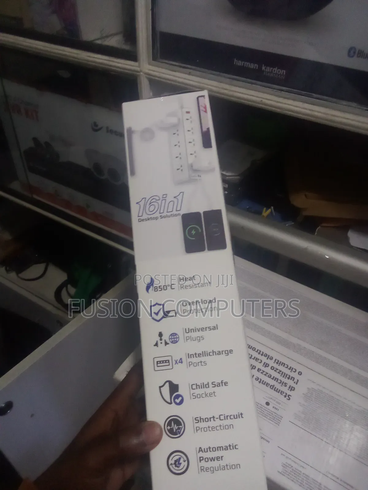 Promate10ac Socket Space Efficient Power Stripwithusbports