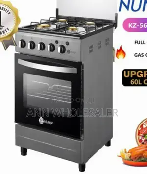Nunix Cooker 4 Full Gas. Gas Oven. 50*55cm. NU/4G