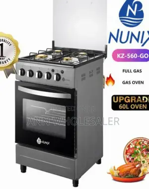 Nunix Standing Cooker Full Gas. Gas Oven. 50*55cm. NU/4G