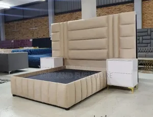 Modern Bed With Big Headboard