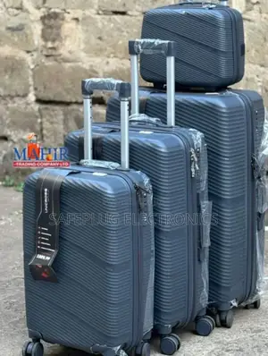 Double-Zipped Travel Suitcases 4 in 1 Rubber Bags