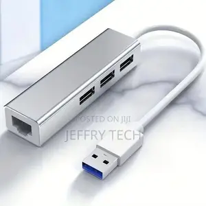 USB 3.0 to Ethernet Adapter, 3-Ports USB 3.0 Hub