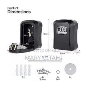 Key Lock Box Full Metallic 4-Digit Combination Key Safe Box