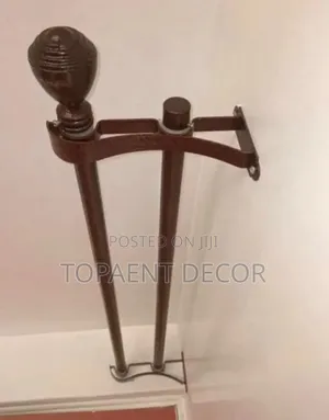 Heavy Duty Brown Powder Coated Double Curtain Rods