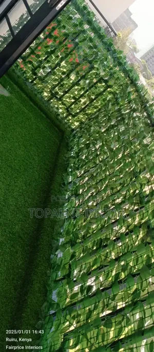 Balcony Dust Trap Artificial Ivy Privacy Fence and Grass Mat