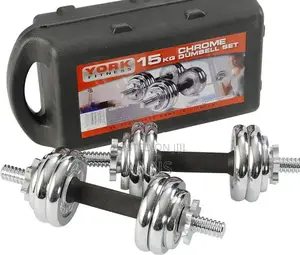 15kgs Workout Dumbells Set~ Chrome Adjustable