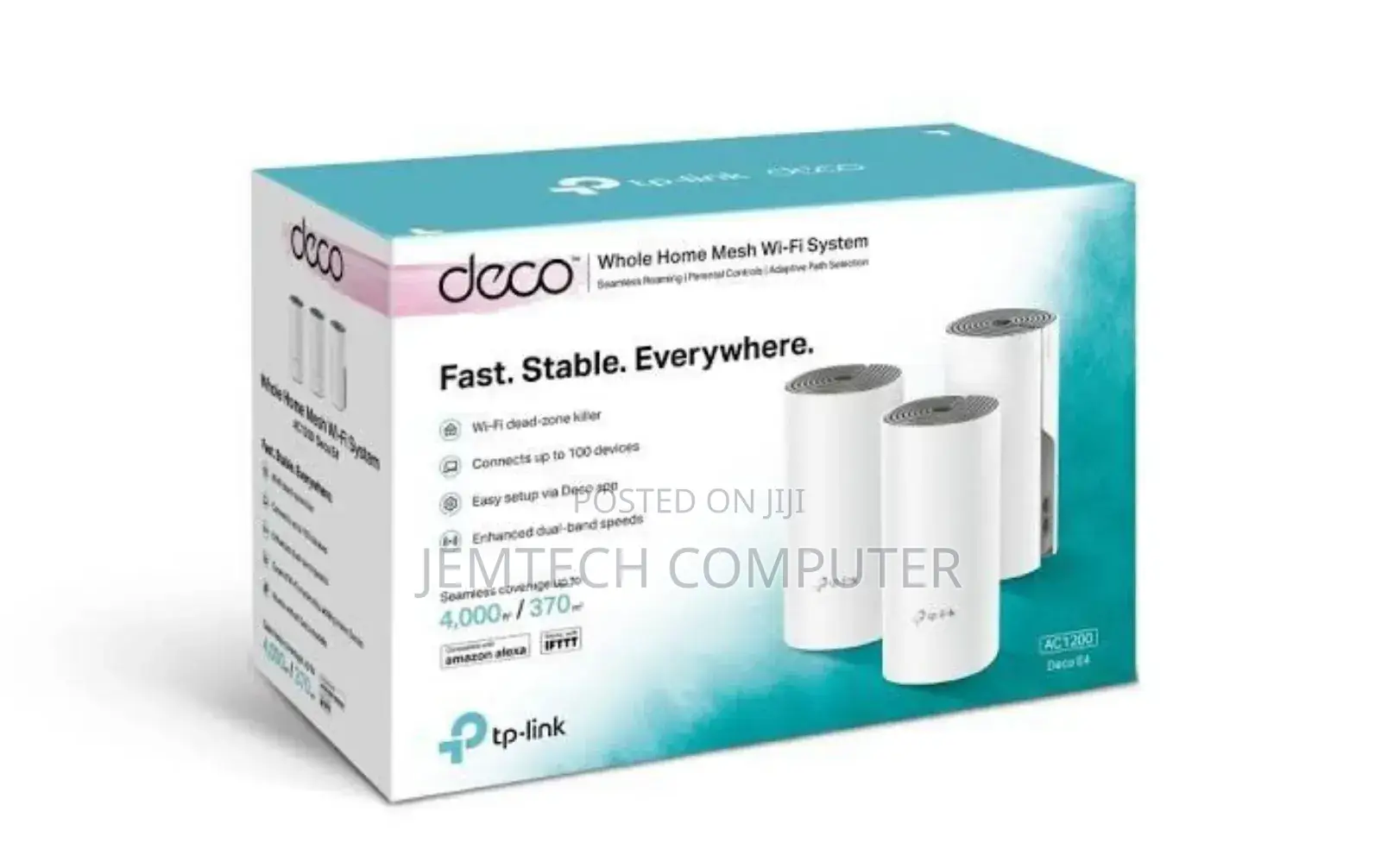 Tp-Link Deco E4 Home Mesh Wi-Fi System Ac1200 (3 Pack)