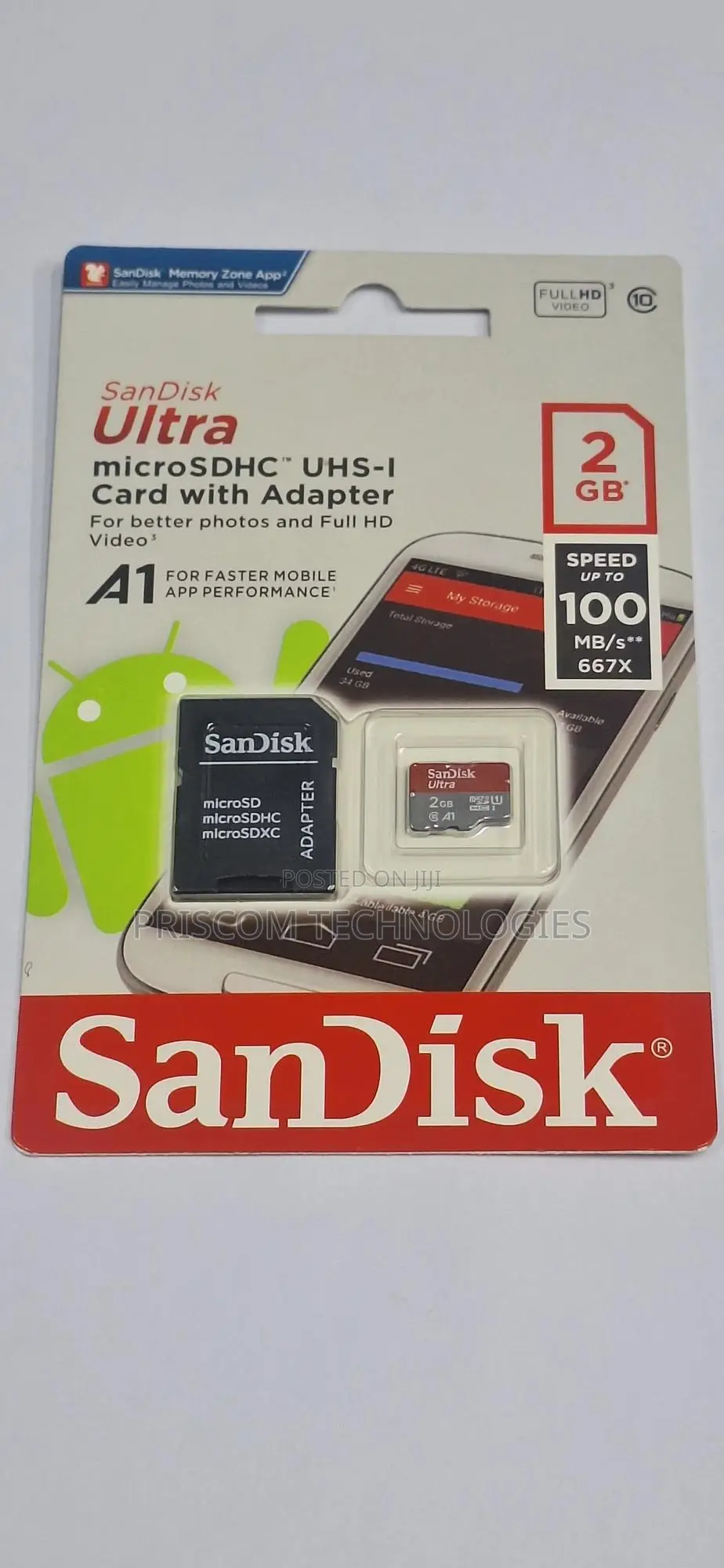 2GB Memory Card Microsd Card With Memory Reader Adapter