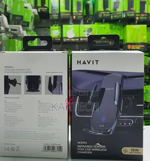 Havit W3034 15W Car Wireless Charger Phone Holder