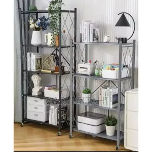 Foldable Kitchen Rack With Wheels - 4TIERS