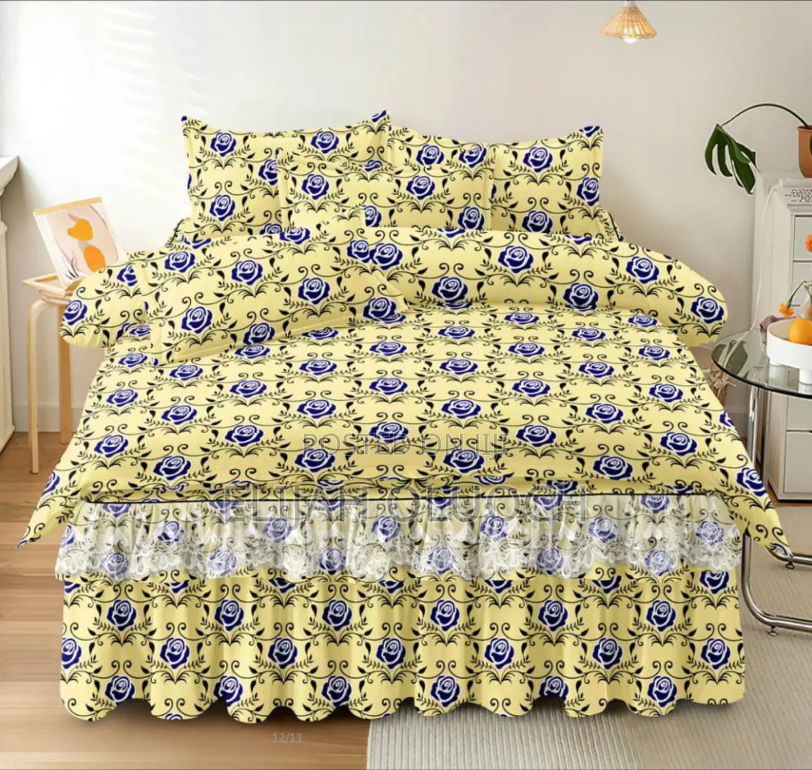 6pc Bedskirt Plus Bedsheet Combo Set*