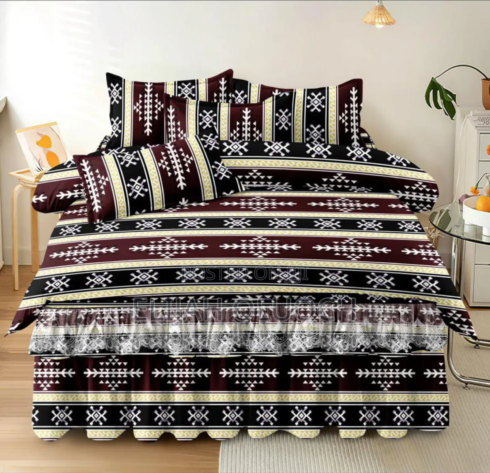 6pc Bedskirt Plus Bedsheet Combo Set*