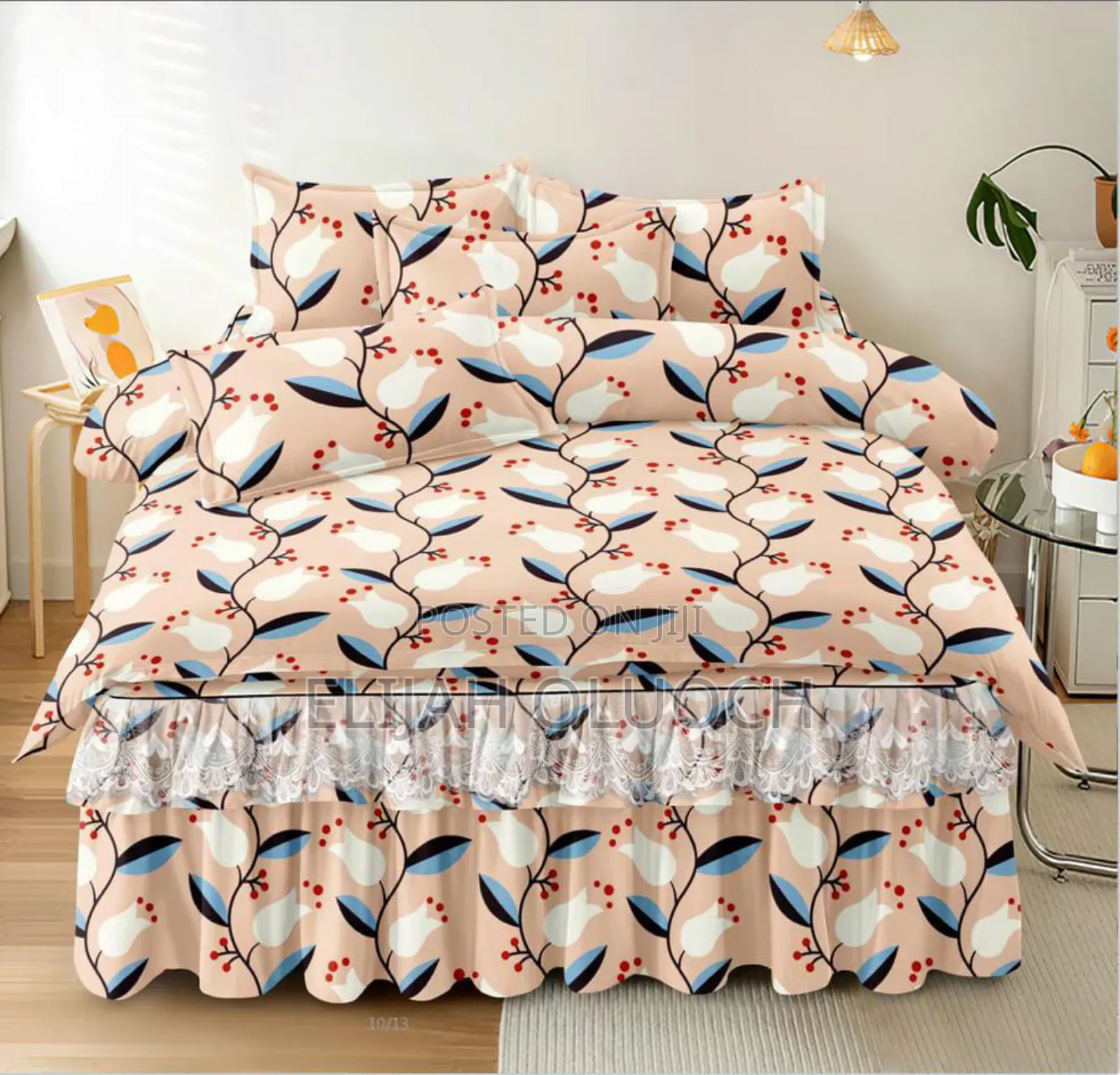 6pc Bedskirt Plus Bedsheet Combo Set*