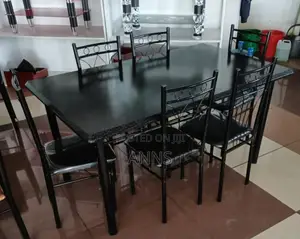 7 Sitter Black Dining Table