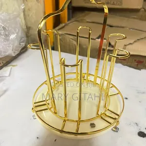 Golden Minimalist Mug / Glass Organizer Holder
