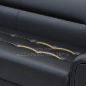 Sofas: Modern Leather Upholstered 5-Seater Office Sofa