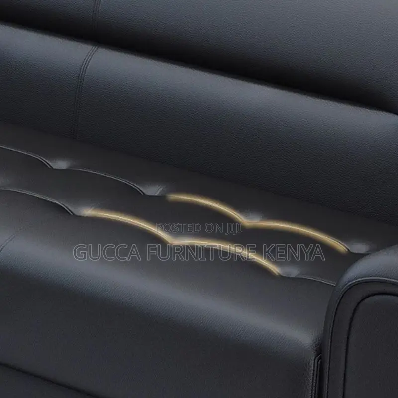 Sofas: Modern Leather Upholstered 5-Seater Office Sofa