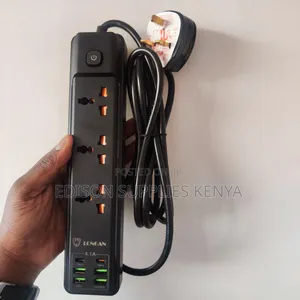Black Extension Cable 3 Way With 4 Usb Ports 2 Usb C To C