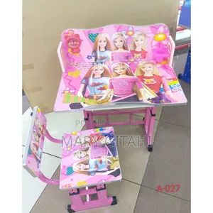 Adjustable Kids Study Table and Chair Children Desk""Pink