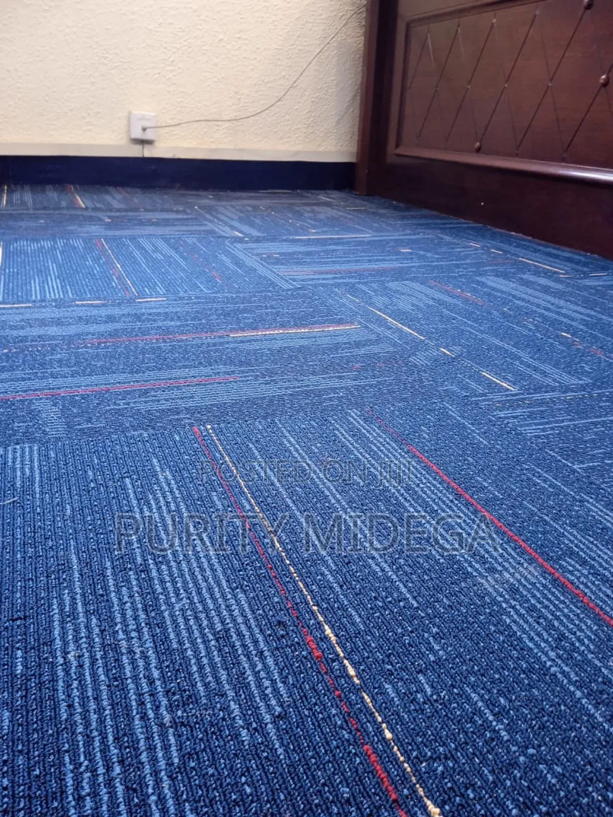Blue Carpet Tiles Square Shaped