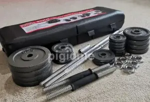 Chrome 50kgs~ Adjustable Dumbells + Case