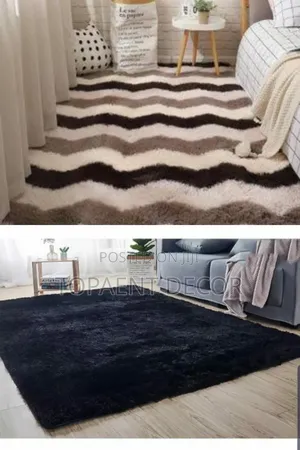Plain and Stripped Warm Fluffy Carpets