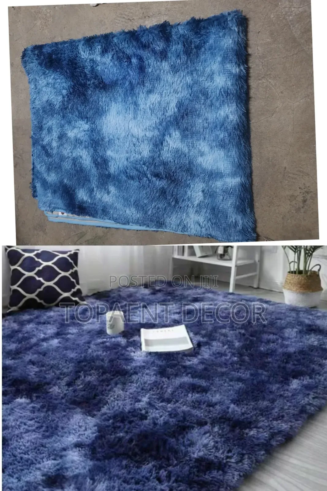 Warm Bluish Fluffy House Carpets