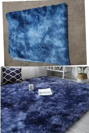 Warm Bluish Fluffy House Carpets